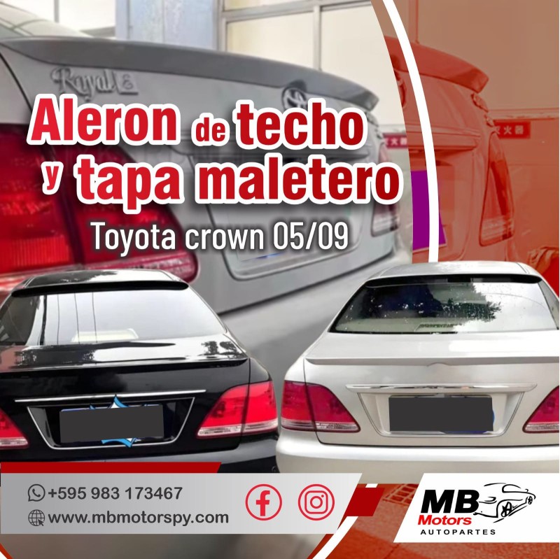 ALERÓN DE TECHO Y TAPA MALETERO TOYOTA CROWN 05/09